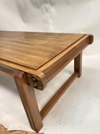 Jacques Adnet 1950s Stitched leather cocktail table by Jacques Adnet