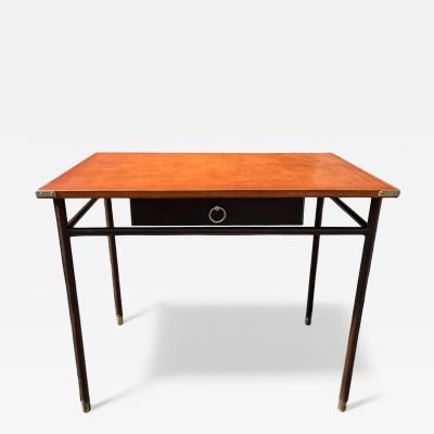 Jacques Adnet 1950s Stitched leather desk by Jacques Adnet