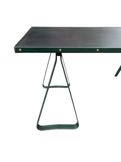 Jacques Adnet 1950s Stitched leather desk by Jacques Adnet