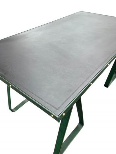 Jacques Adnet 1950s Stitched leather desk by Jacques Adnet