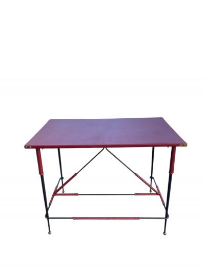 Jacques Adnet 1950s Stitched leather desk by Jacques Adnet