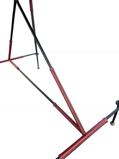 Jacques Adnet 1950s Stitched leather desk by Jacques Adnet