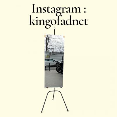 Jacques Adnet 1950s Stitched leather dressing mirror by Jacques Adnet