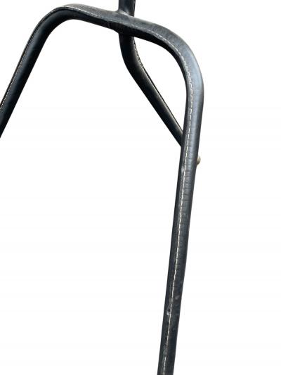 Jacques Adnet 1950s Stitched leather dressing mirror by Jacques Adnet