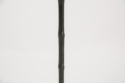 Jacques Adnet 1950s Stitched leather floor lamp By Jacques Adnet