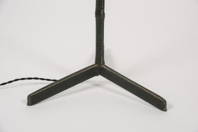 Jacques Adnet 1950s Stitched leather floor lamp By Jacques Adnet