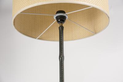 Jacques Adnet 1950s Stitched leather floor lamp By Jacques Adnet