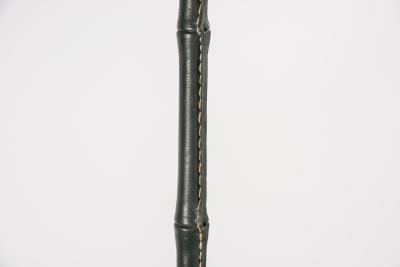 Jacques Adnet 1950s Stitched leather floor lamp By Jacques Adnet