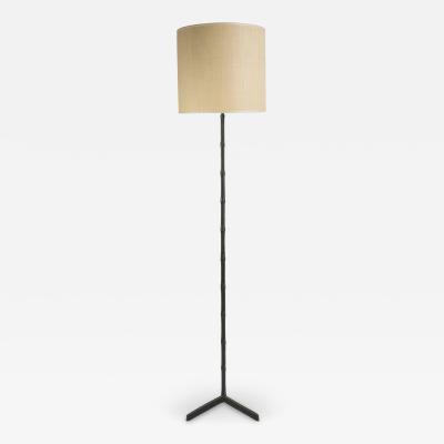 Jacques Adnet 1950s Stitched leather floor lamp By Jacques Adnet