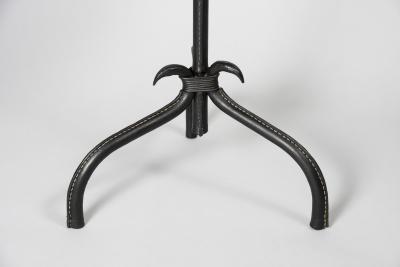 Jacques Adnet 1950s Stitched leather floor lamp By Jacques Adnet