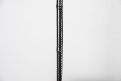 Jacques Adnet 1950s Stitched leather floor lamp By Jacques Adnet