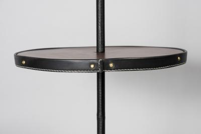 Jacques Adnet 1950s Stitched leather floor lamp By Jacques Adnet