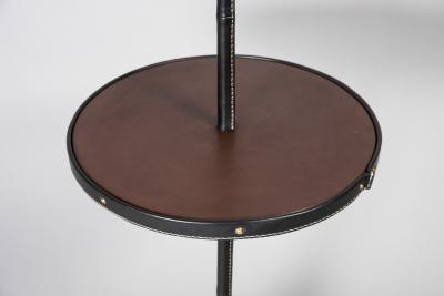 Jacques Adnet 1950s Stitched leather floor lamp By Jacques Adnet
