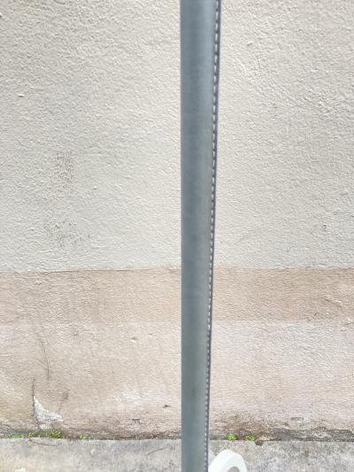 Jacques Adnet 1950s Stitched leather floor lamp By Jacques Adnet