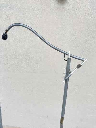 Jacques Adnet 1950s Stitched leather floor lamp By Jacques Adnet