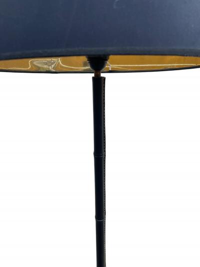 Jacques Adnet 1950s Stitched leather floor lamp by Jacques ADNET