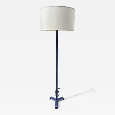 Jacques Adnet 1950s Stitched leather floor lamp by Jacques Adnet