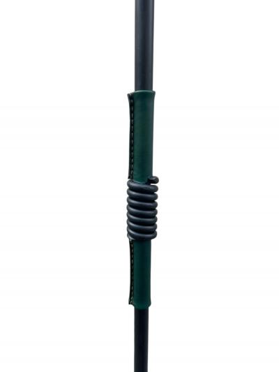 Jacques Adnet 1950s Stitched leather floor lamp by Jacques Adnet