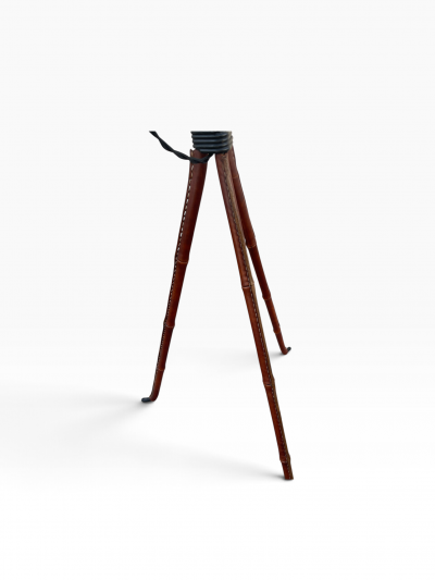 Jacques Adnet 1950s Stitched leather floor lamp by Jacques Adnet