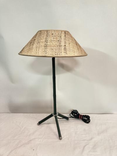 Jacques Adnet 1950s Stitched leather lamp By Jacques Adnet