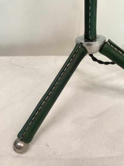 Jacques Adnet 1950s Stitched leather lamp By Jacques Adnet