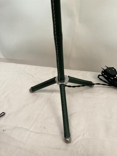 Jacques Adnet 1950s Stitched leather lamp By Jacques Adnet