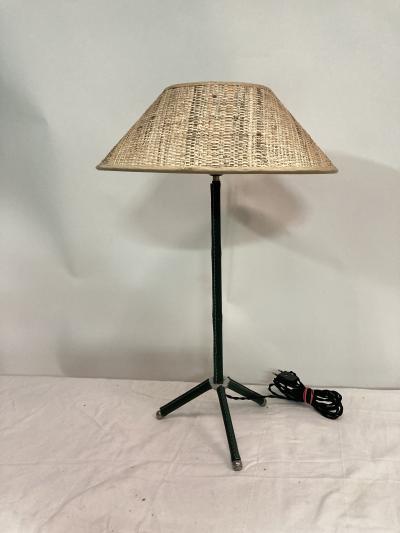 Jacques Adnet 1950s Stitched leather lamp By Jacques Adnet