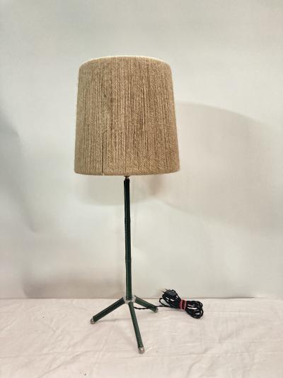 Jacques Adnet 1950s Stitched leather lamp By Jacques Adnet