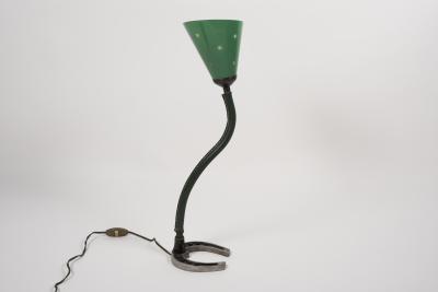 Jacques Adnet 1950s Stitched leather lamp by Jacques Adnet