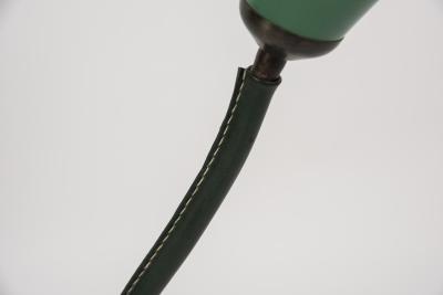 Jacques Adnet 1950s Stitched leather lamp by Jacques Adnet