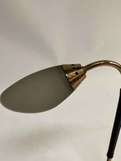 Jacques Adnet 1950s Stitched leather lamp by Jacques Adnet