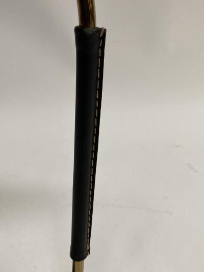 Jacques Adnet 1950s Stitched leather lamp by Jacques Adnet