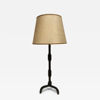 Jacques Adnet 1950s Stitched leather lamp by Jacques Adnet