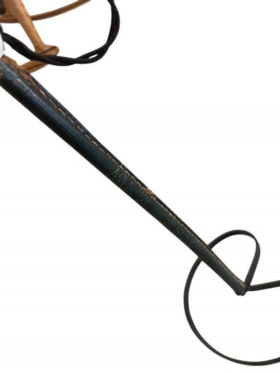 Jacques Adnet 1950s Stitched leather lamp by Jacques Adnet