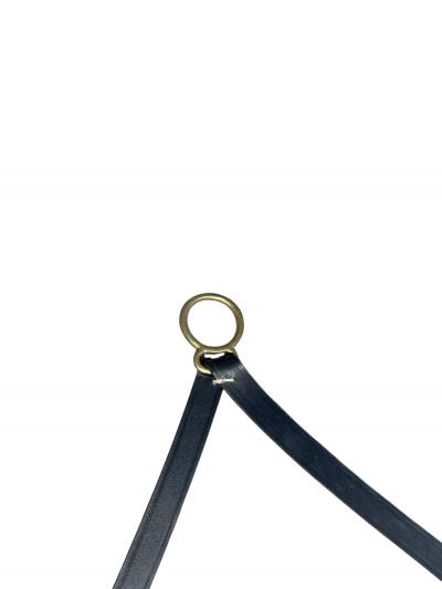 Jacques Adnet 1950s Stitched leather mirror by Jacques Adnet