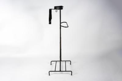 Jacques Adnet 1950s Stitched leather valet by Jacques Adnet