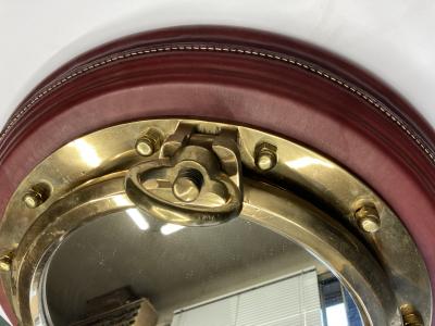 Jacques Adnet 1950s Stitched leather wall mirror by Jacques Adnet