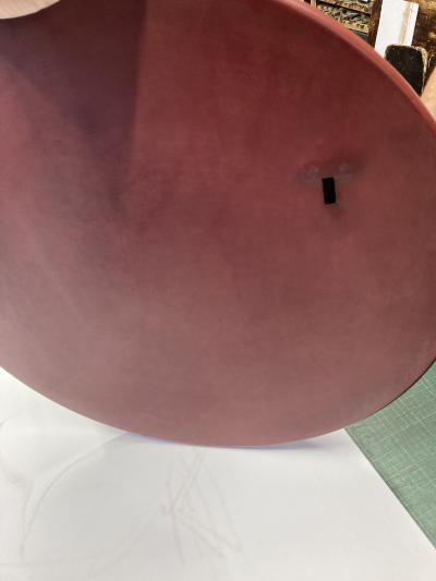 Jacques Adnet 1950s Stitched leather wall mirror by Jacques Adnet