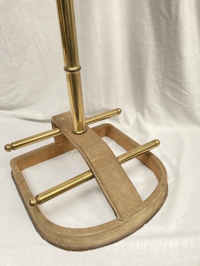 Jacques Adnet 1950s Stitched suede leather valet by Jacques Adnet