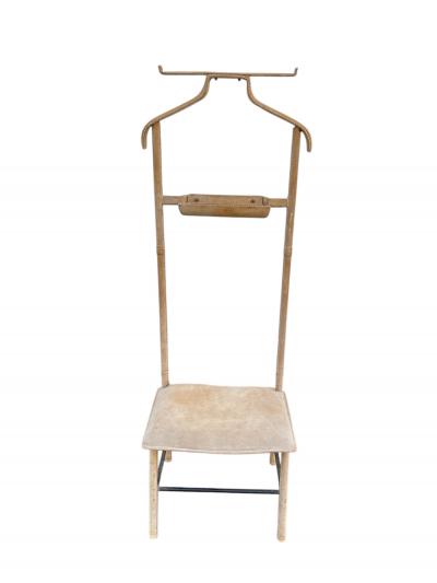 Jacques Adnet 1950s Stitched suede leather valet by Jacques adnet