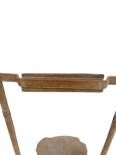 Jacques Adnet 1950s Stitched suede leather valet by Jacques adnet