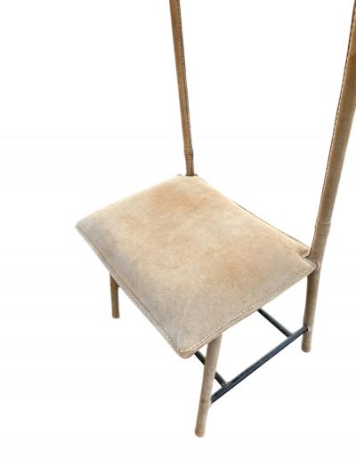 Jacques Adnet 1950s Stitched suede leather valet by Jacques adnet