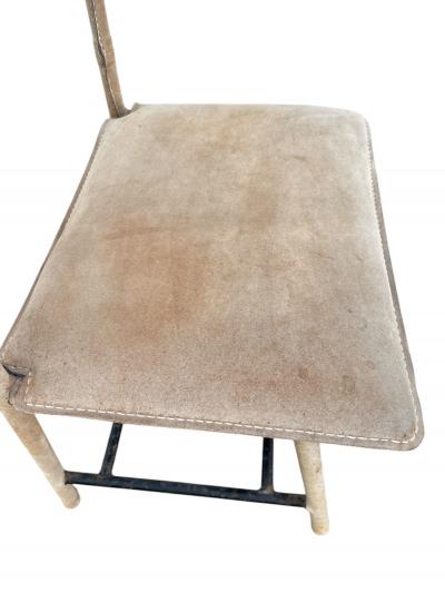 Jacques Adnet 1950s Stitched suede leather valet by Jacques adnet