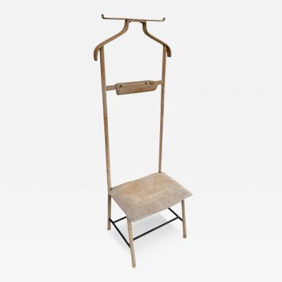 Jacques Adnet 1950s Stitched suede leather valet by Jacques adnet