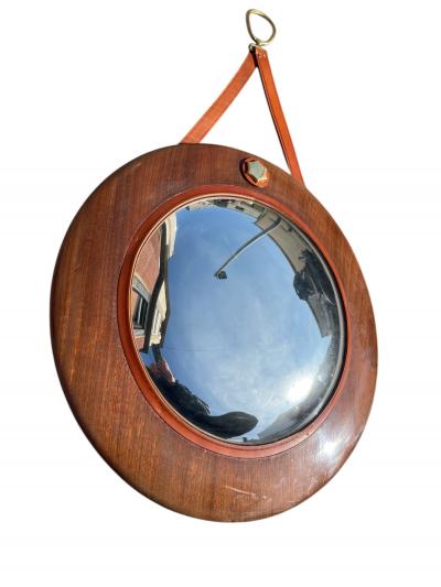 Jacques Adnet 1950s Witch mirror by Jacques Adnet