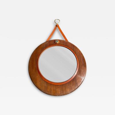 Jacques Adnet 1950s Witch mirror by Jacques Adnet