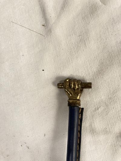 Jacques Adnet 1950s stitched leather and brass coat rack by Jacques adnet