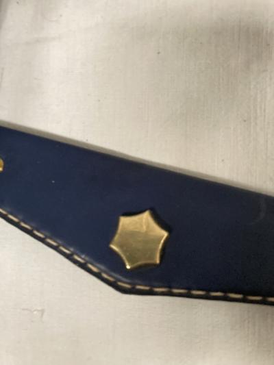 Jacques Adnet 1950s stitched leather and brass coat rack by Jacques adnet