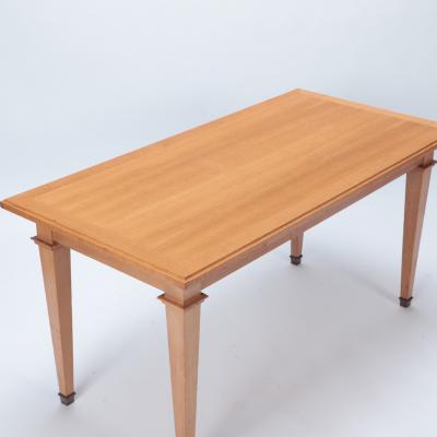 Jacques Adnet A Mid Century French oak library table in the manner of Jacques Adnet C 1940 