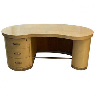 Jacques Adnet Art Deco Desk and Chair by Jacques Adnet